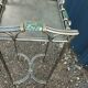 Vintage metal and glass side table