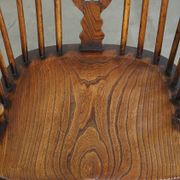 Chaise de salle à manger Windsor à dossier haut, style anglais ancien
