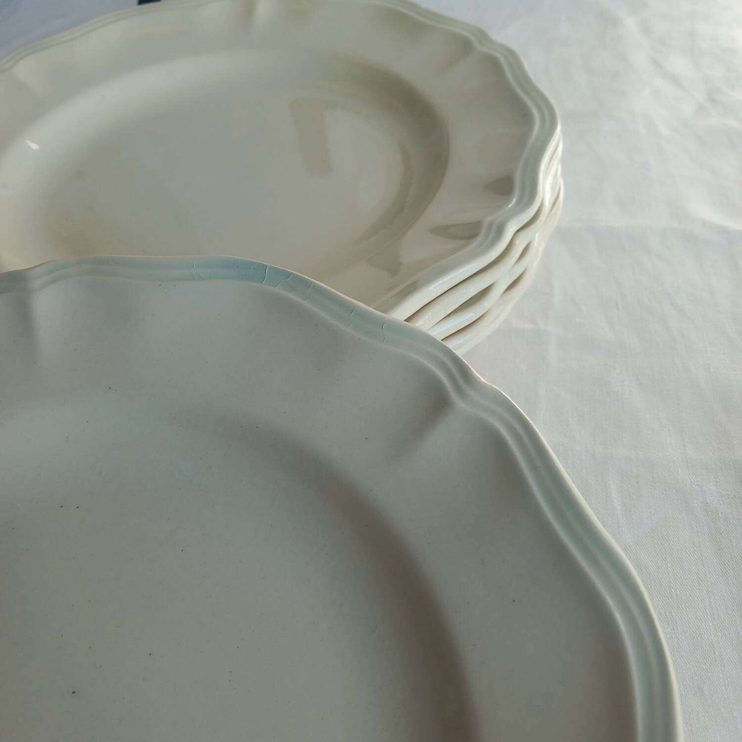 Sarreguemines Ivory Plates