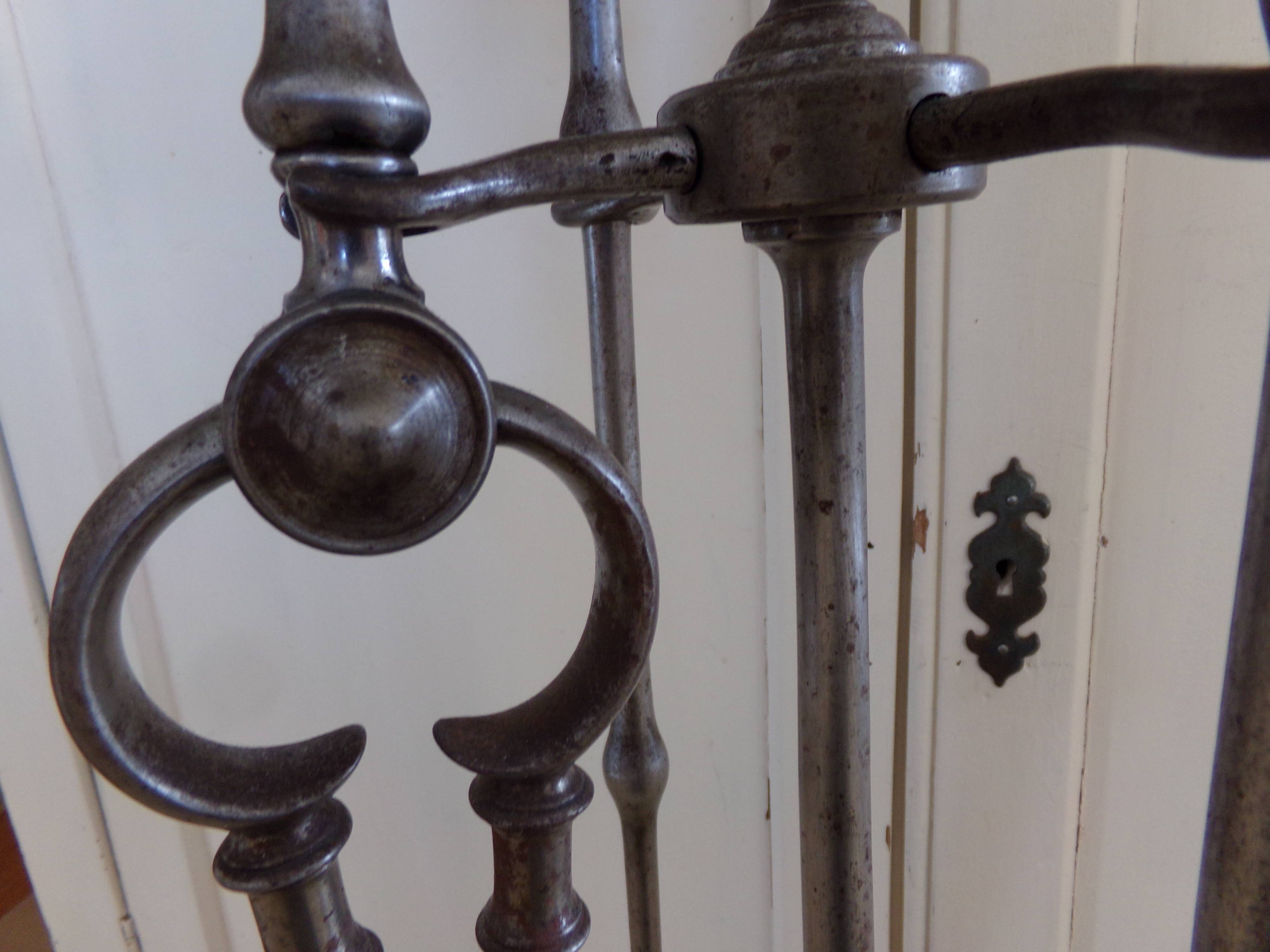 Cast iron chimney servant and brass