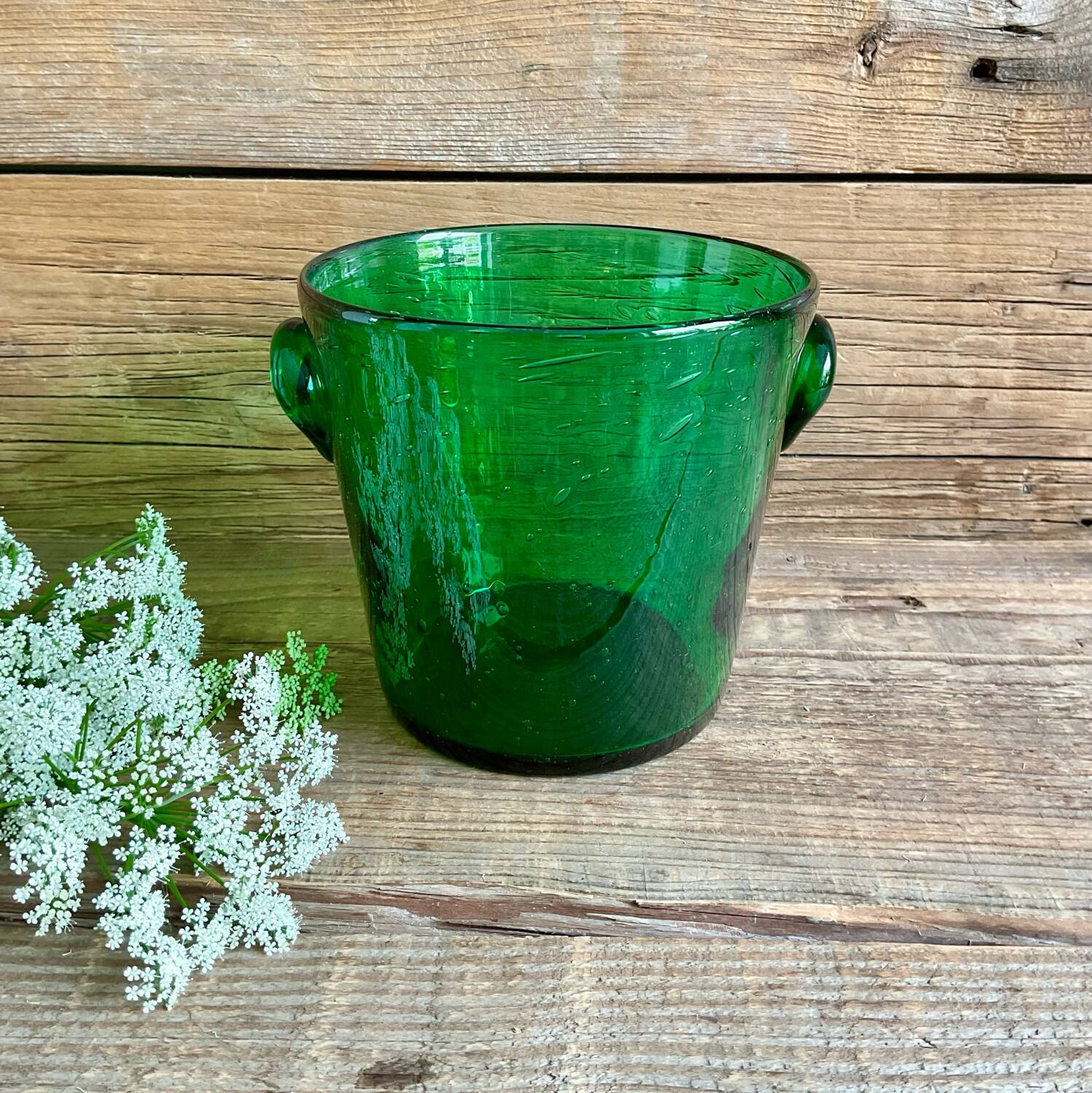Bubble glass ice bucket “Biot” France