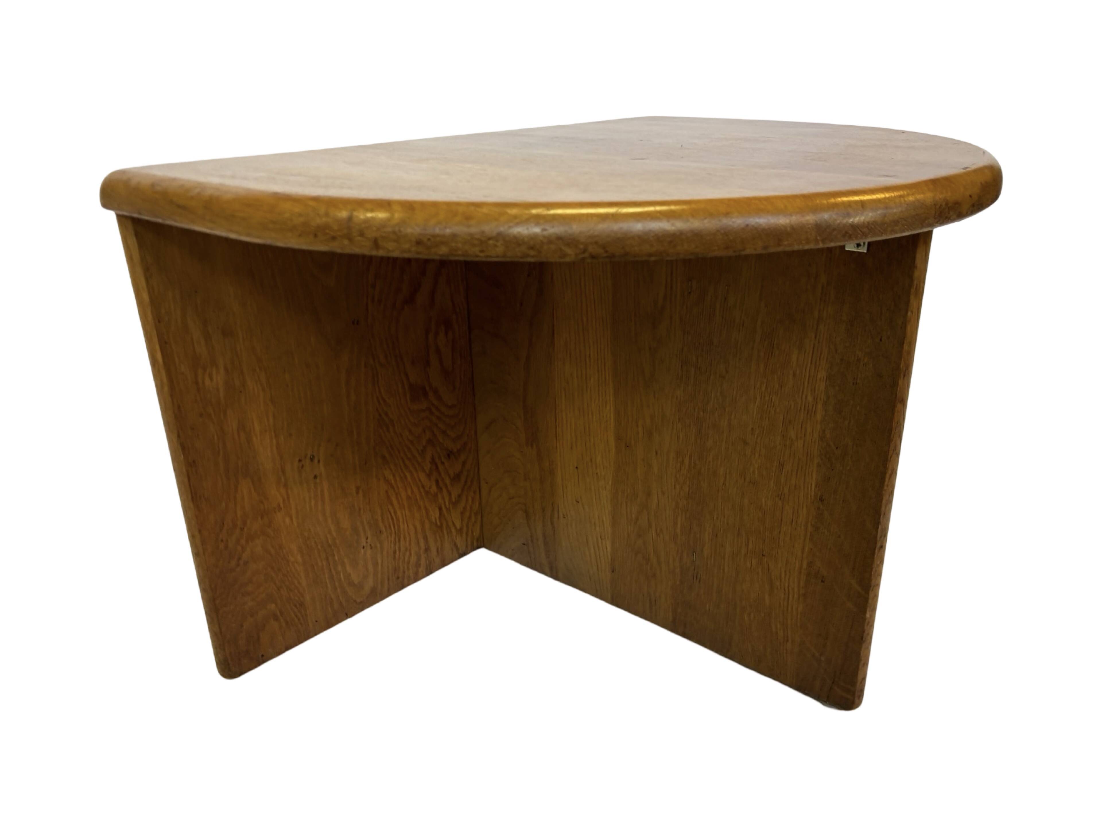 Vintage Side Table In Oak Minimalist 80's Design