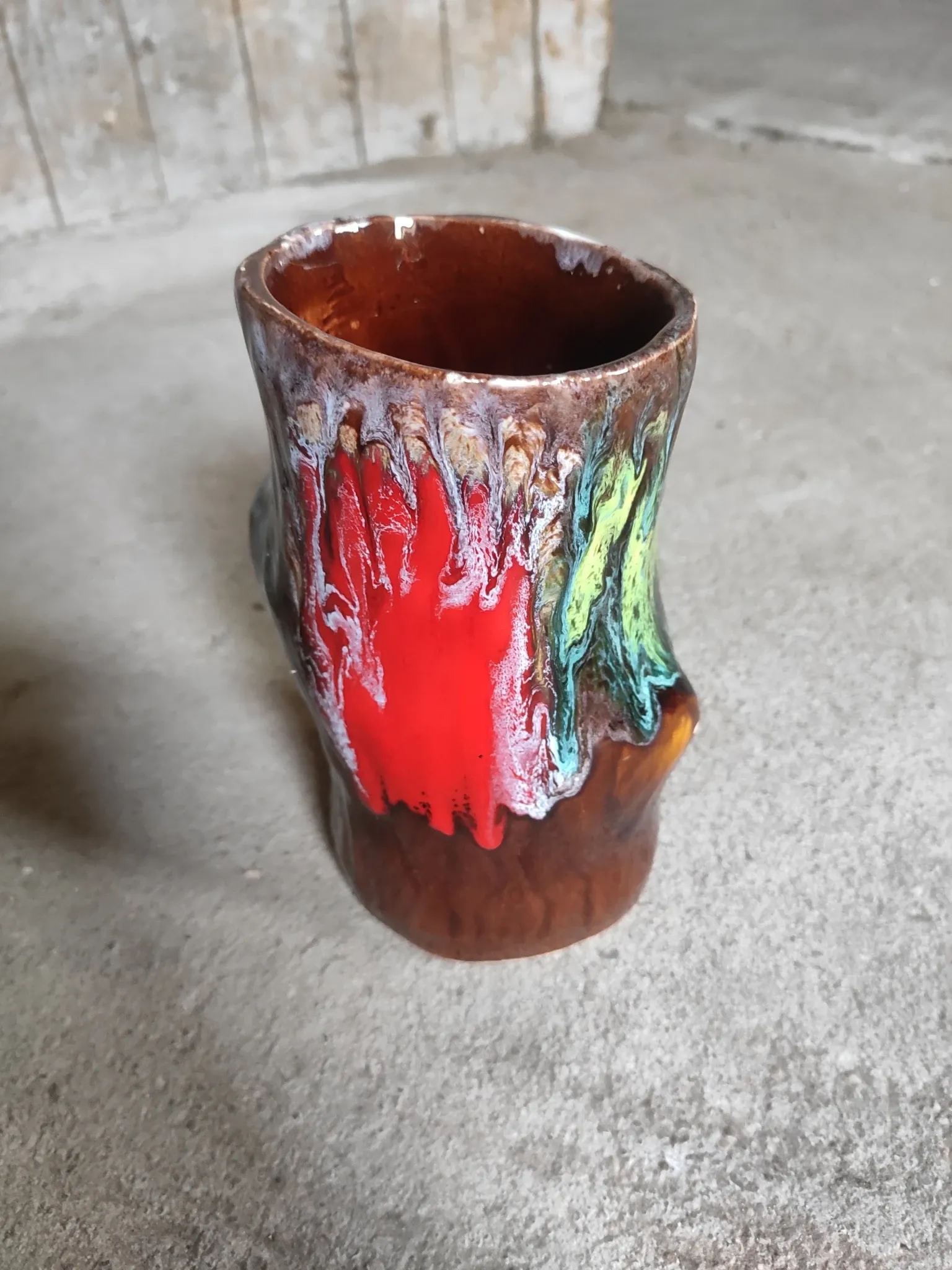 Vase Vallauris 1950s-60s lava ceramic