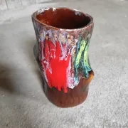 Vase Vallauris 1950s-60s lava ceramic