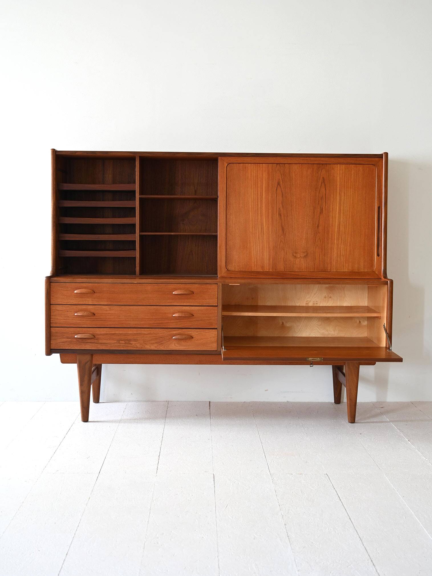 1960s Scandinavian Teak Sideboard Cabinet