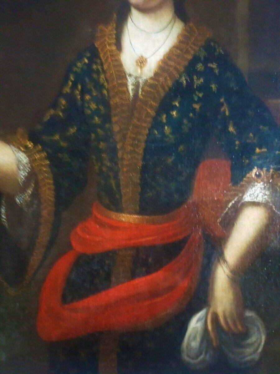 Old painting portrait of a noble lady European school