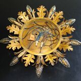 Set of 2 Large Florentine Chandelier Ceiling Lamps  by Banci Firenze Italy Regency Hollywood Style