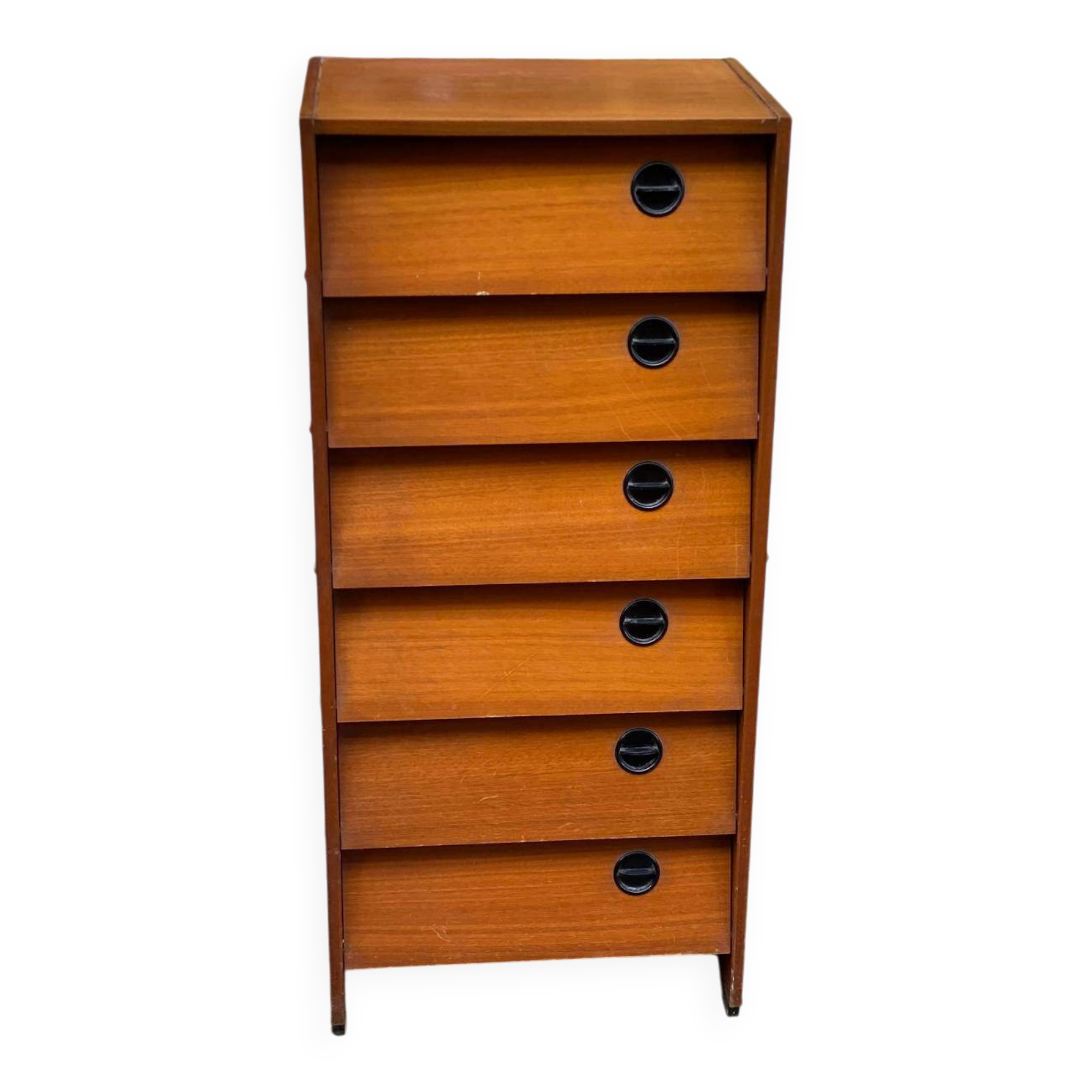 Scandinavian shoe storage cabinet in oak 1960