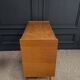 Light oak and rattan chest of drawers with compass feet, three drawers, 1960