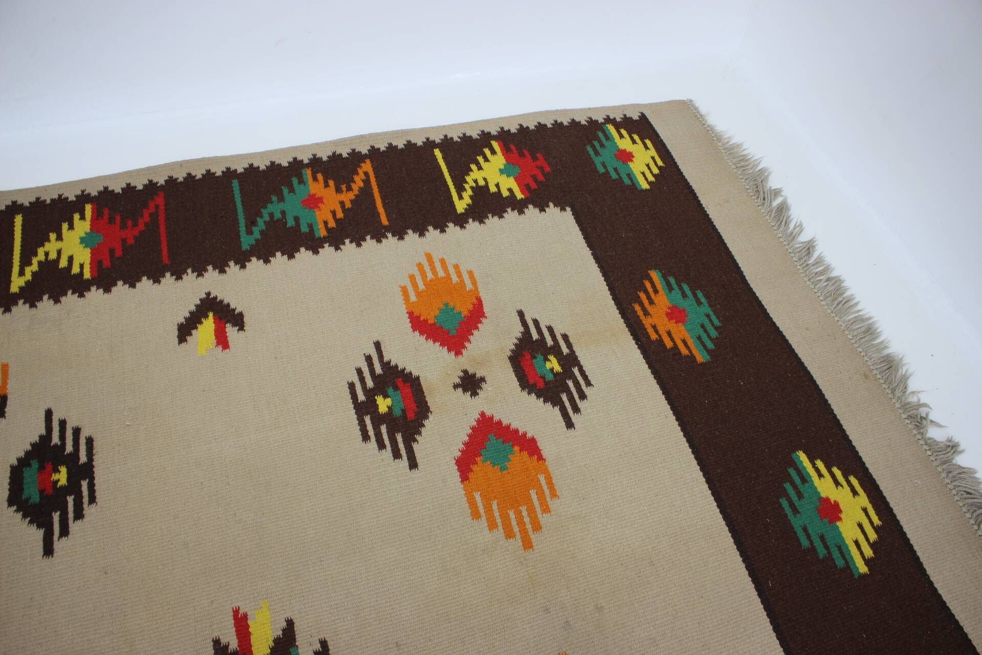 1960s Large Midcentury Wool Kilim Rug
