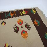 1960s Large Midcentury Wool Kilim Rug