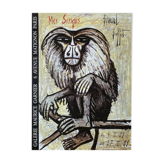 Bernard Buffet affiche Mes Singes