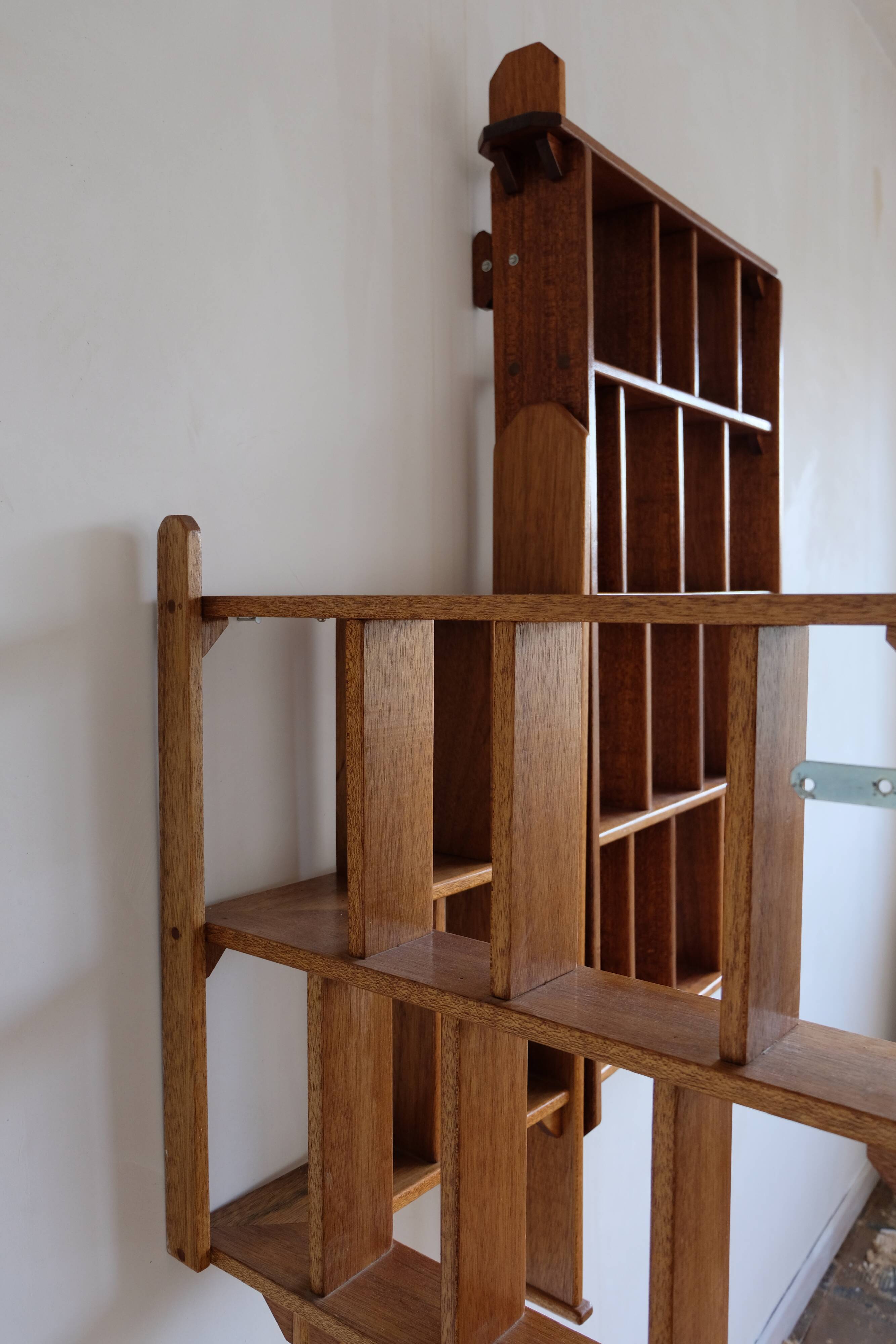 Wooden corner shelves