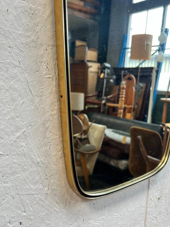 Vintage Mirror with Brass Gold Frame