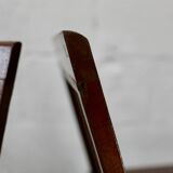 Pair of large armchairs. Wood and cane. Circa 1960