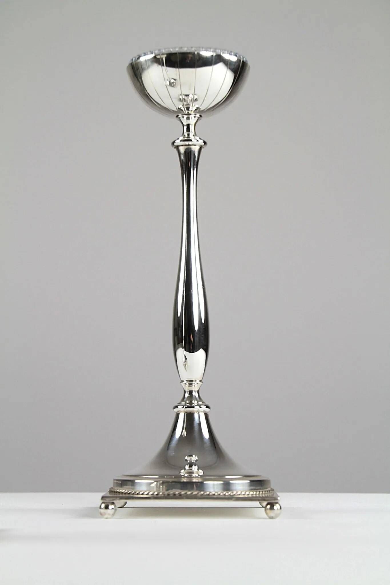 Gunnar Ander for Ystad-Metall: Pair of “Nysilver” candle holders, 1960s
