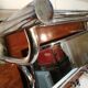 Art Deco wall rack - wood and chrome - vintage