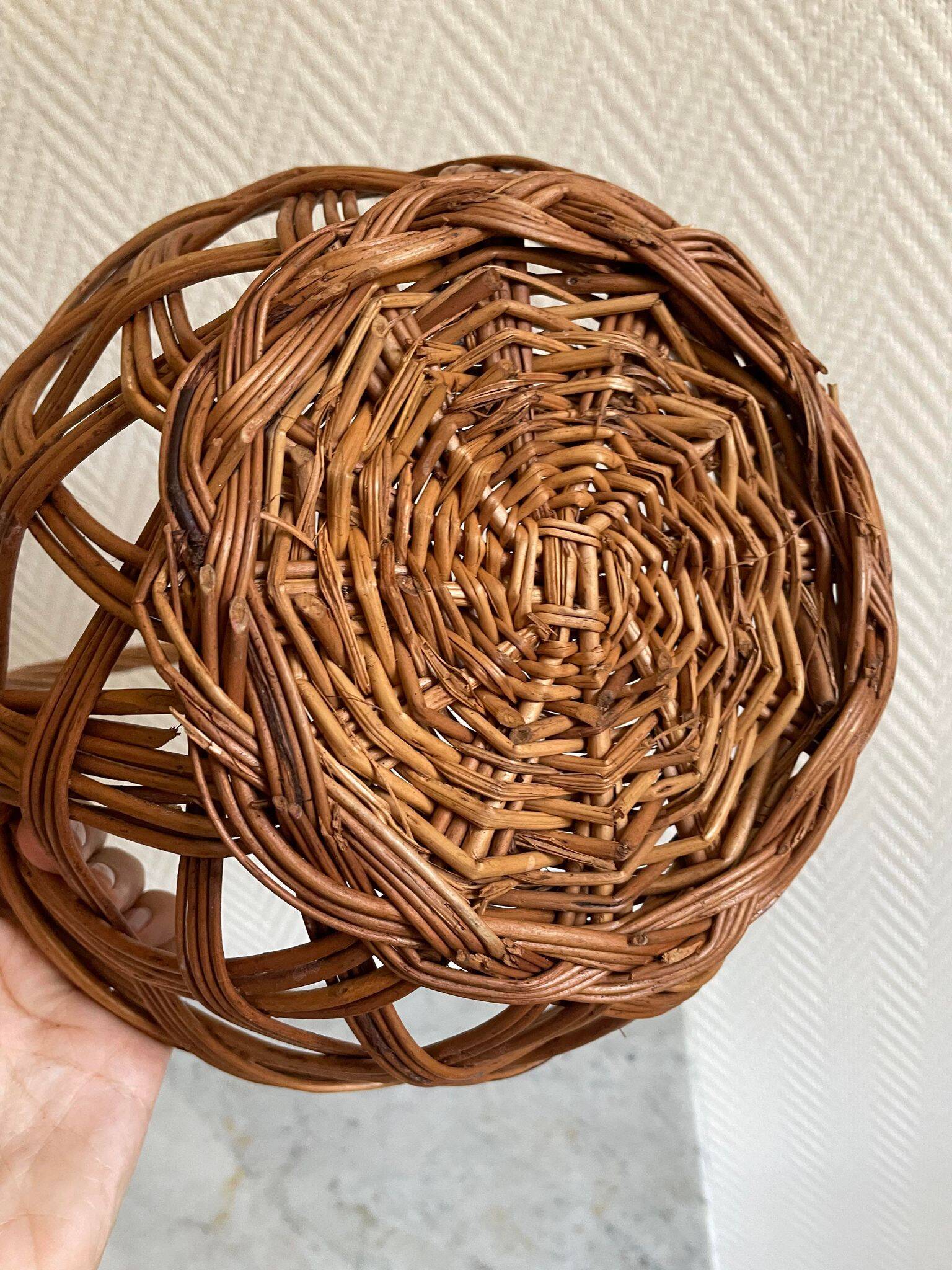 Panier osier rond