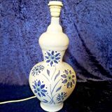 Grande lampe faïence bleue Chateau Goussaincourt Lorraine. Louis Viansson Ponté