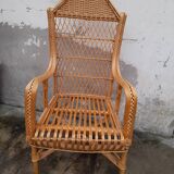 Fauteuil en rotin année 50