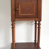 Antique bedside table in wood and marble