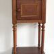 Antique bedside table in wood and marble