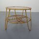 Italian Bamboo & Glass Coffee Table, 1950s
