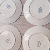 4 assiettes plates en faience de Sarreguemines, Tsarine