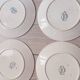 4 flat plates in Sarreguemines earthenware, Tsarine