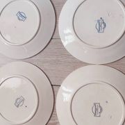 4 assiettes plates en faience de Sarreguemines, Tsarine