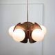 Vintage Italian Copper and Opaline Chandelier, 70s