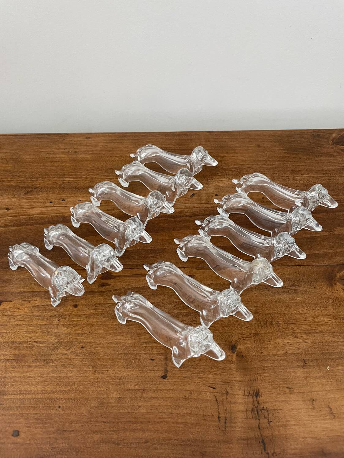 Series 12 dachshund plexiglass knife holders