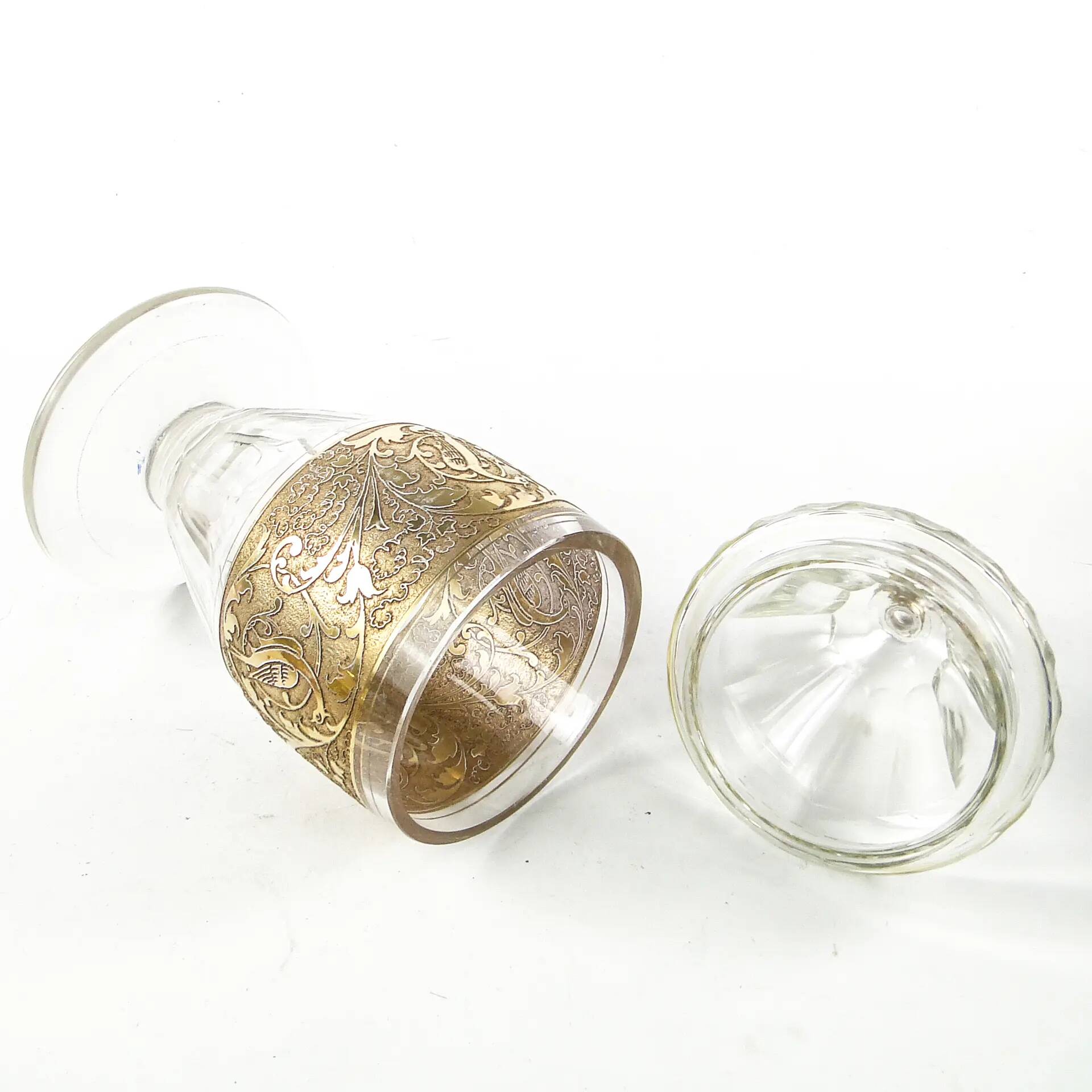 Art Deco bonbonniere, crystal, Czechoslovakia, 1930s