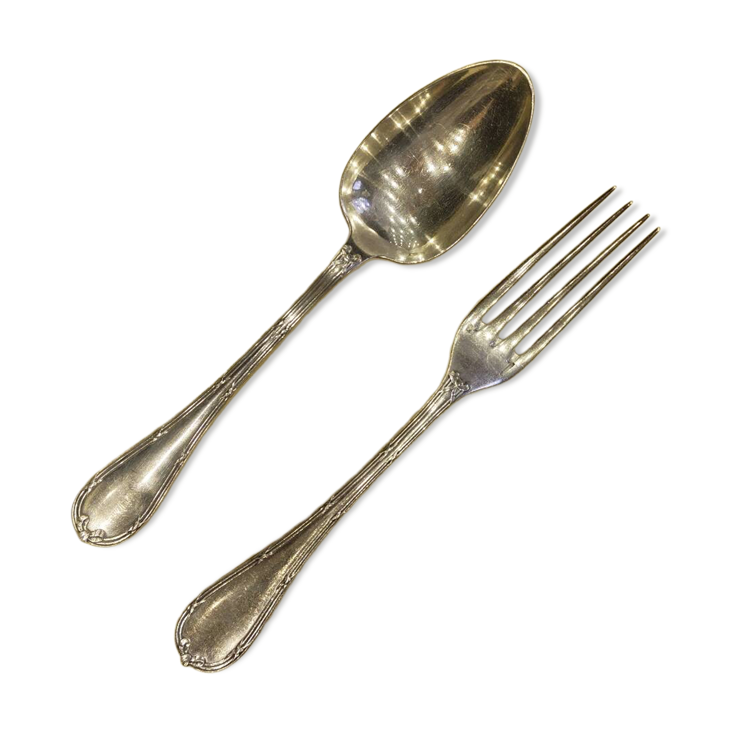 Christofle cutlery set, crossed ribbons model.