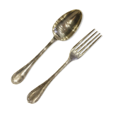 Christofle cutlery set, crossed ribbons model.