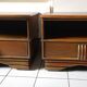 Pair of vintage bedside tables wood Maugrion