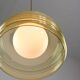 Vintage Italian Chrome and Glass Pendant Lamp, 70s