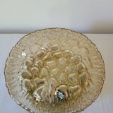 Amber molded glass ceiling lamp