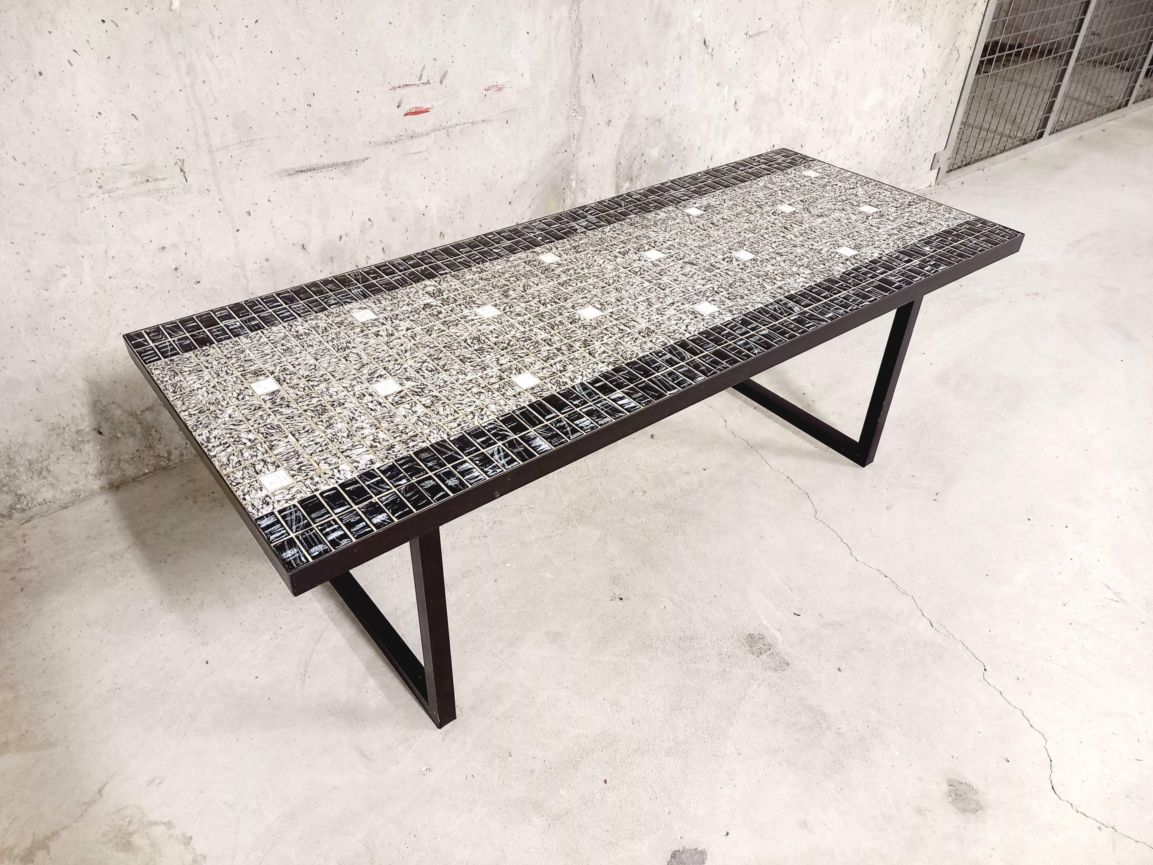 Table basse pieds traîneau vintage années 60