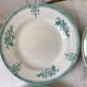 Set of 4 flat plates Terre de Fer Saint-Amand XIXth
