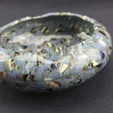 Gerbino, Vallauris, blue ashtray in mosaic earth