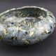 Gerbino, Vallauris, blue ashtray in mosaic earth