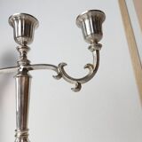 Vintage silver brass candle holder