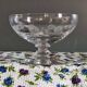 3 Art Deco Champagne Coupes in Engraved Crystal with Daisies