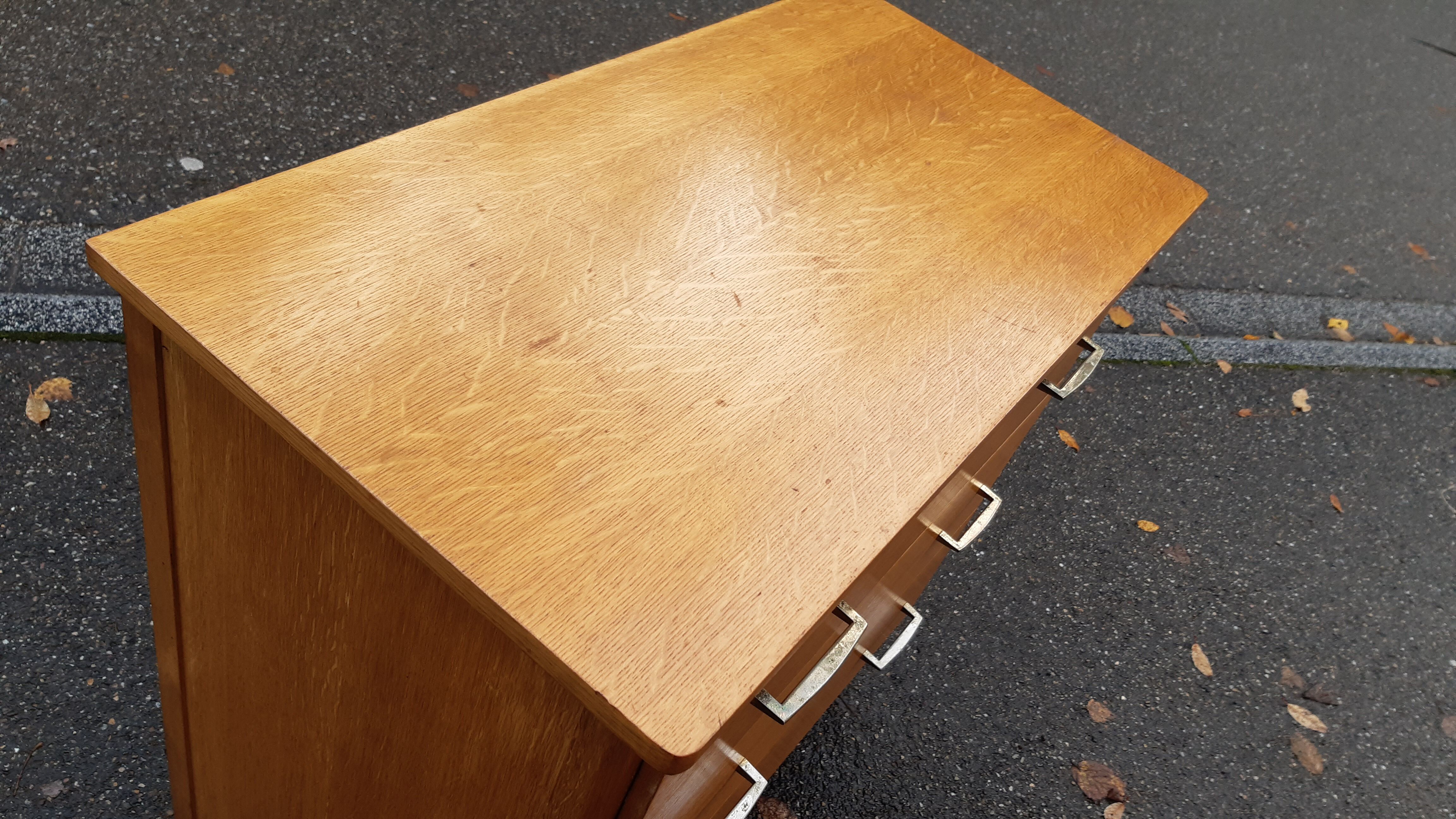 Vintage chest of drawers compass feet