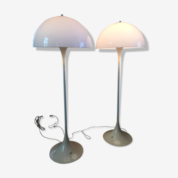 Pair of "Panthella" floor lamps by Verner Panton