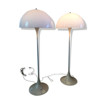 Pair of "Panthella" floor lamps by Verner Panton