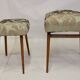 Duo of stools in 50s beech fully restored