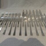6 fish cutlery sets 12p silver plated metal goldsmith Christofle Concorde