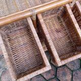 Vintage rattan chest of drawers